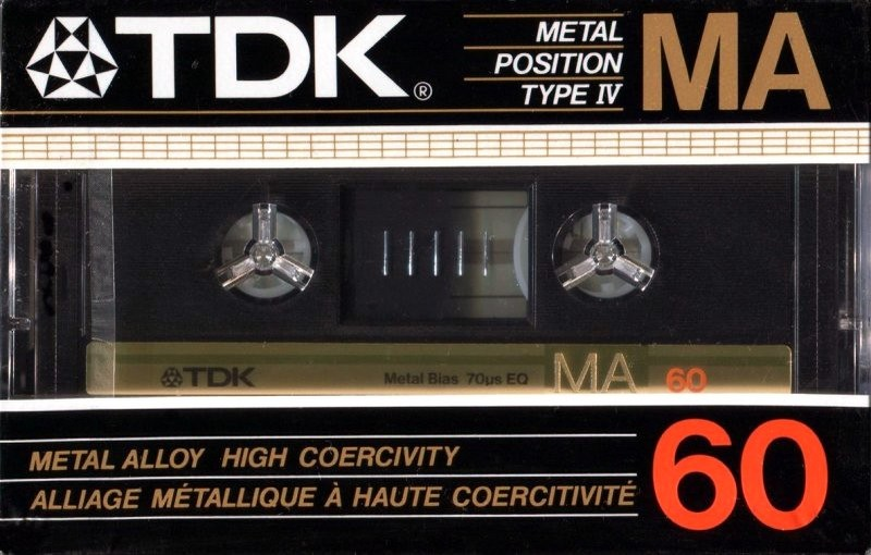 Compact Cassette TDK MA 60 Type IV Metal 1985 North America