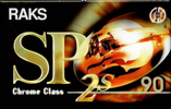 Compact Cassette RAKS SP 2s 90 Type II Chrome 1998 Europe