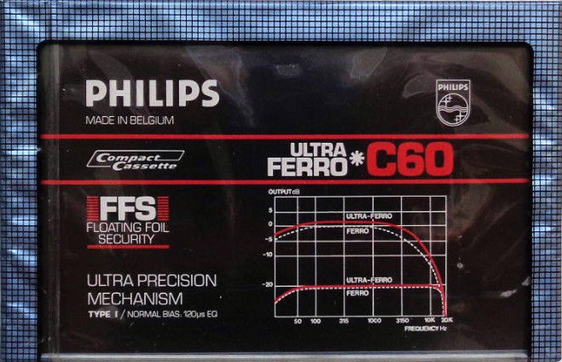 Compact Cassette Philips Ultra Ferro 60 Type I Normal 1981 Europe
