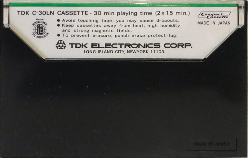 Compact Cassette TDK 30 Type I Normal 1972 Japan