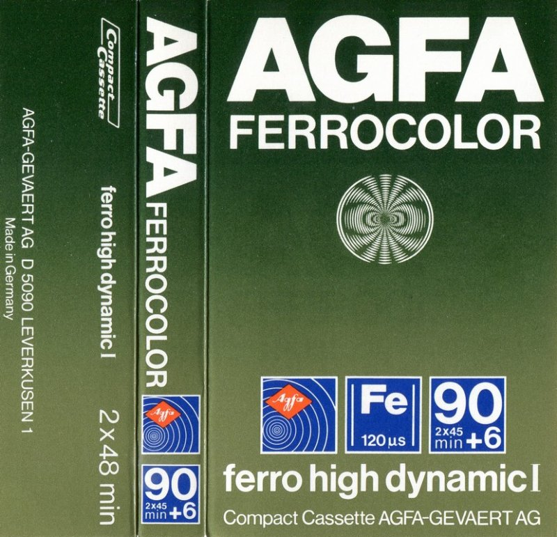 Compact Cassette AGFA Ferrocolor 90+6 Type I Normal 1979 Europe