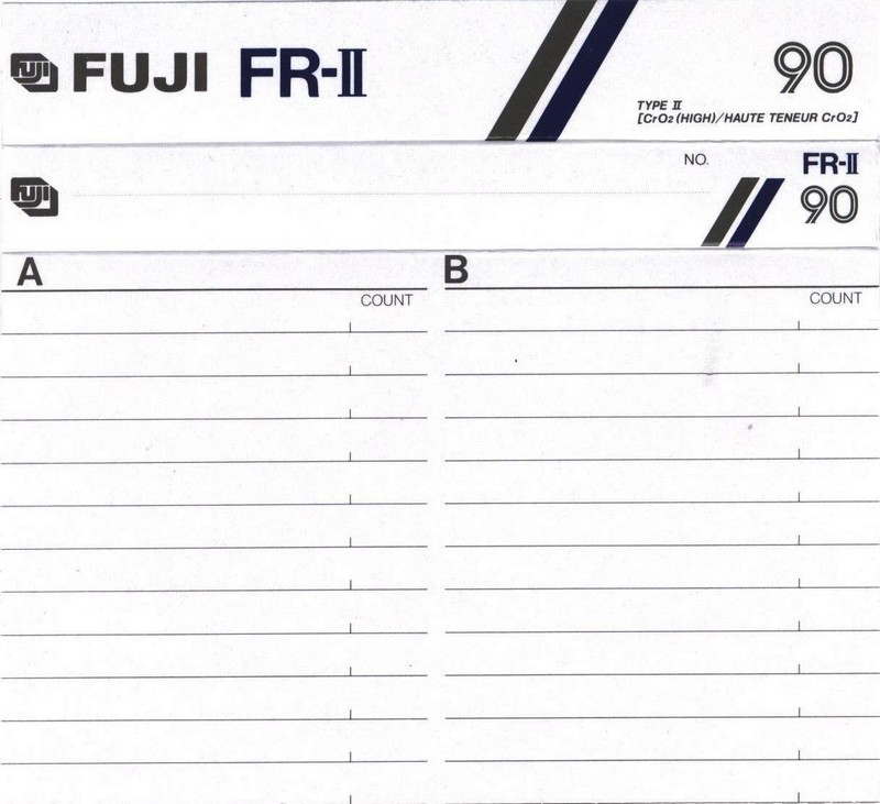 Compact Cassette Fuji FR-II 90 Type II Chrome 1988 North America