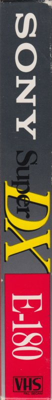 VHS, Video Home System Sony Super DX 180 Type I Normal 1992 Europe