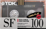 Compact Cassette TDK SF 100 "SF-100SE" Type II Chrome 1990 Australia, Europe