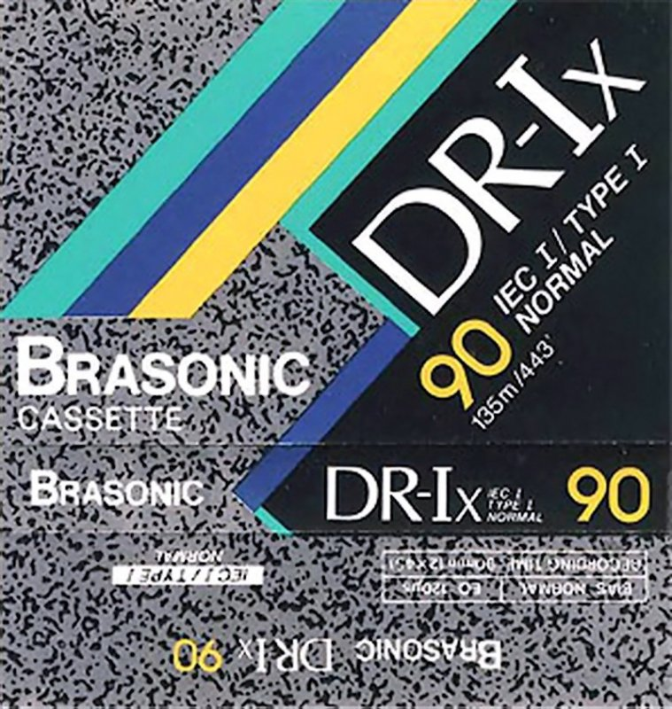 Compact Cassette Brasonic 90 "DR-Ix" Type I Normal Hong Kong
