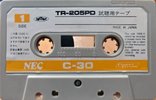 Compact Cassette NEC TR 30 "TR-205PD" Demonstration Tape 1972 Japan