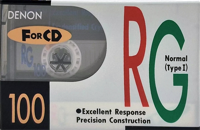 Compact Cassette Denon RG 100 Type I Normal 1990 Japan