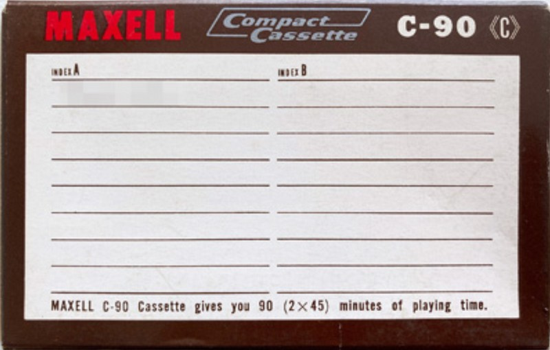 Compact Cassette Maxell 90 Type I Normal 1966 USA
