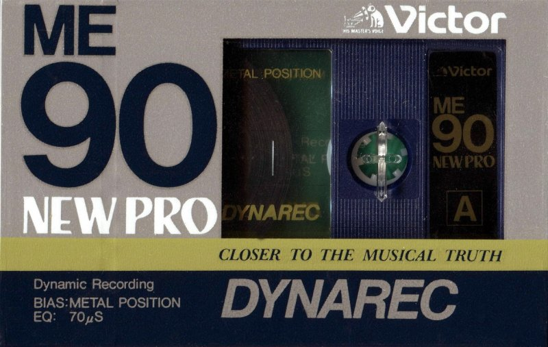 Compact Cassette Victor Metal / Me 90 "Dynarec ME90 New Pro" Type IV Metal 1985 Japan
