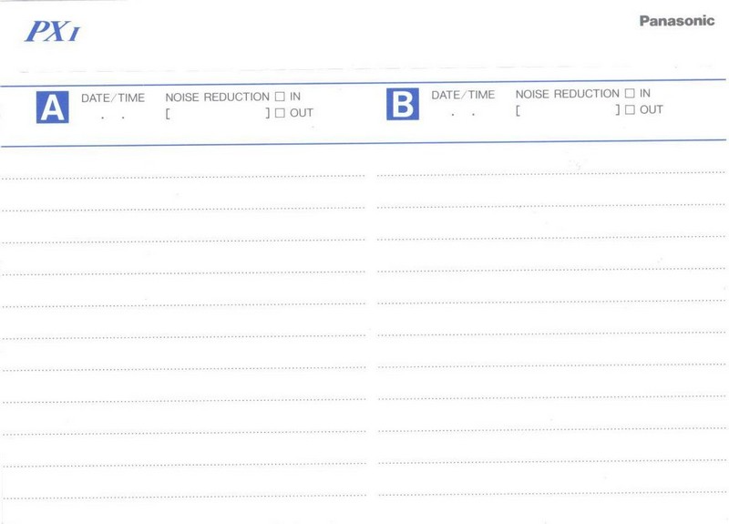 Compact Cassette Panasonic PX I 60 "RT-60PX1" Type I Normal 1994 Japan