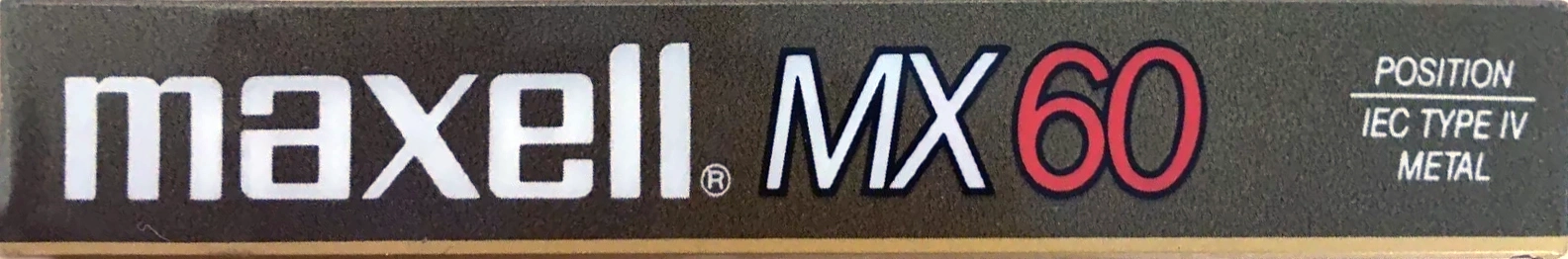 Compact Cassette Maxell MX 60 Type IV Metal 1986 USA