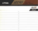 Compact Cassette TDK AR-X 90 "AR-X90ES" Type I Normal 1991 Europe