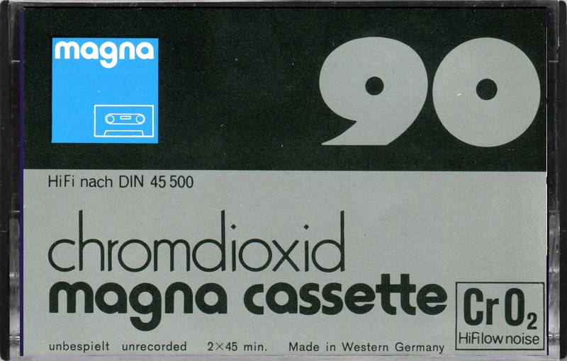 Compact Cassette Magna 90 "Magna cassette" Type II Chrome 1978 Europe