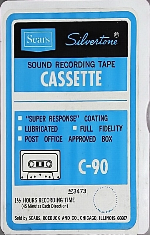 Compact Cassette Silvertone 90 Type I Normal 1972 USA