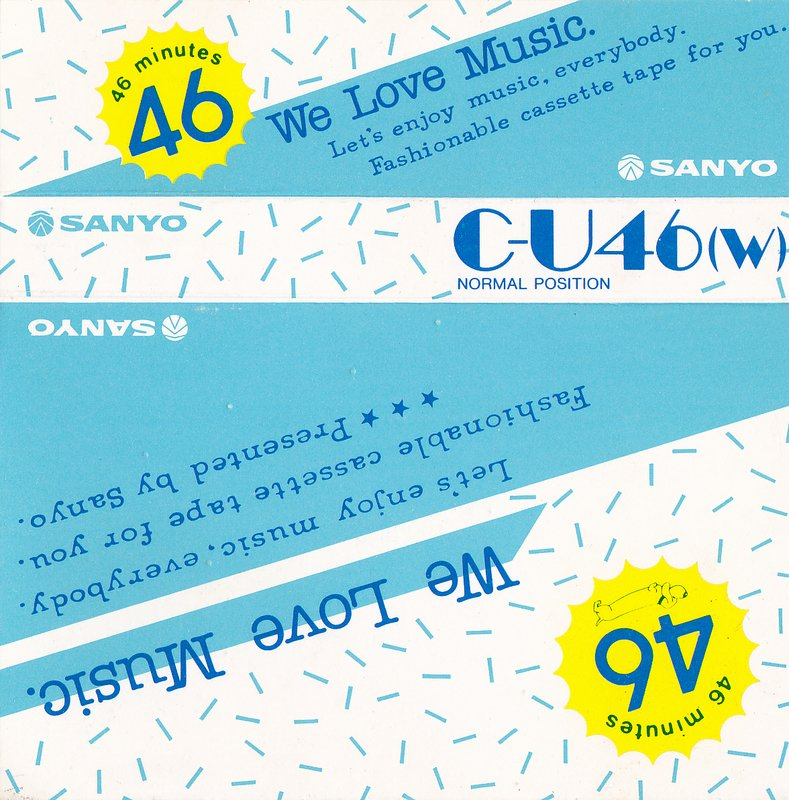 Compact Cassette Sanyo We Love Music 46 "White" Type I Normal 1986 Japan