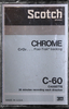 Compact Cassette Scotch Chrome 60 Type II Chrome 1975 USA