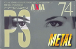 Compact Cassette AXIA PS-Metal 74 "PSMG 74" Type IV Metal 1995 Japan