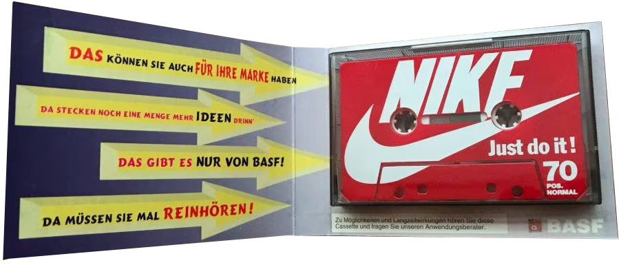 Compact Cassette BASF 70 "NIKE Just do it!" Type I Normal Germany
