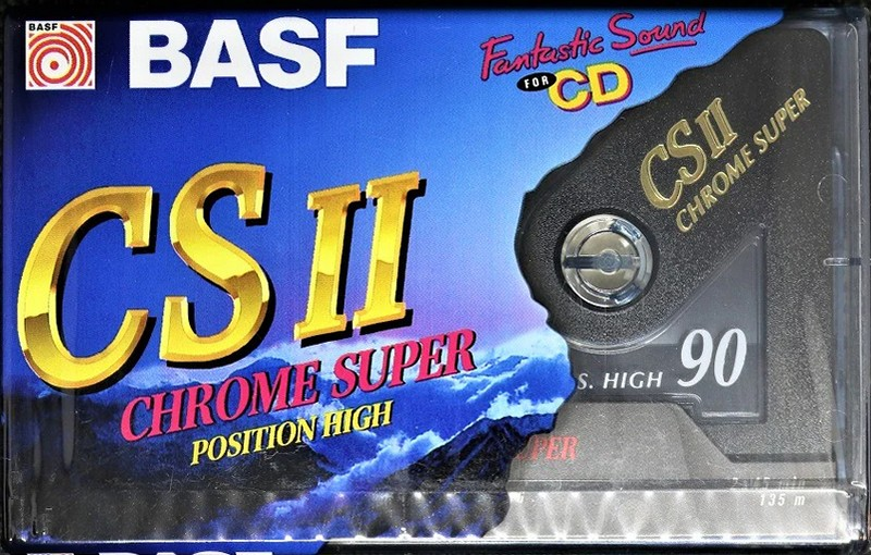 Compact Cassette BASF CS II Chrome Super 90 Type II Chrome 1995 North America