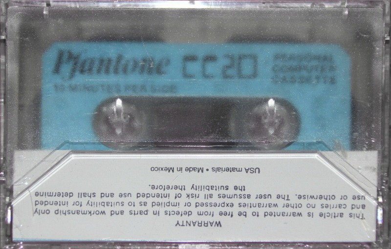 Compact Cassette Pfantone 20 "CC20" Computer Cassette USA
