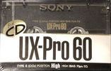 Compact Cassette Sony UX-Pro 60 "UX-PRO60B" Type II Chrome 1989 Japan