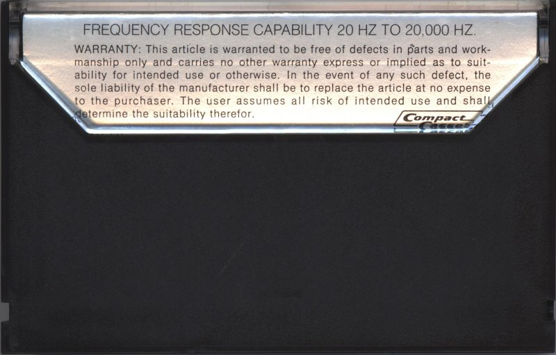 Compact Cassette Tracs Plus 90 Type I Normal 1972 USA