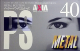 Compact Cassette AXIA PS-Metal 40 "PSMG 40" Type IV Metal 1995 Japan