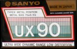 Compact Cassette Sanyo UX 90 Type IV Metal 1986 Japan
