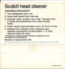 Compact Cassette Scotch "S-C-HC" Cleaning Cassette 1981 USA