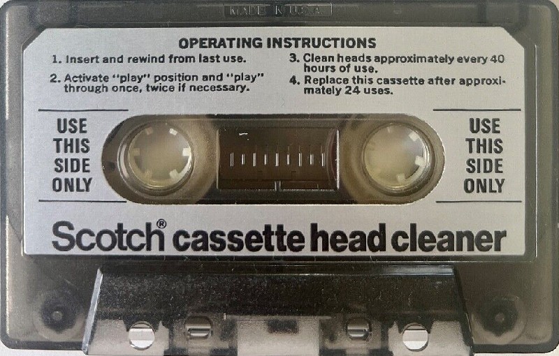 Compact Cassette Scotch "S-C-HC" Cleaning Cassette 1981 USA