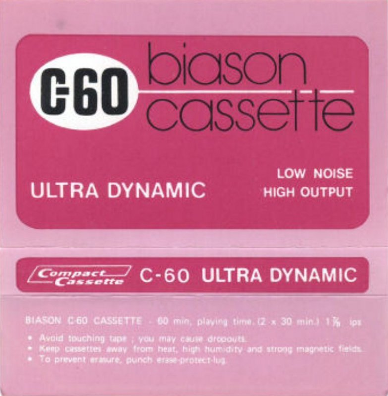 Compact Cassette Biason 60 Type I Normal 1979 Hong Kong