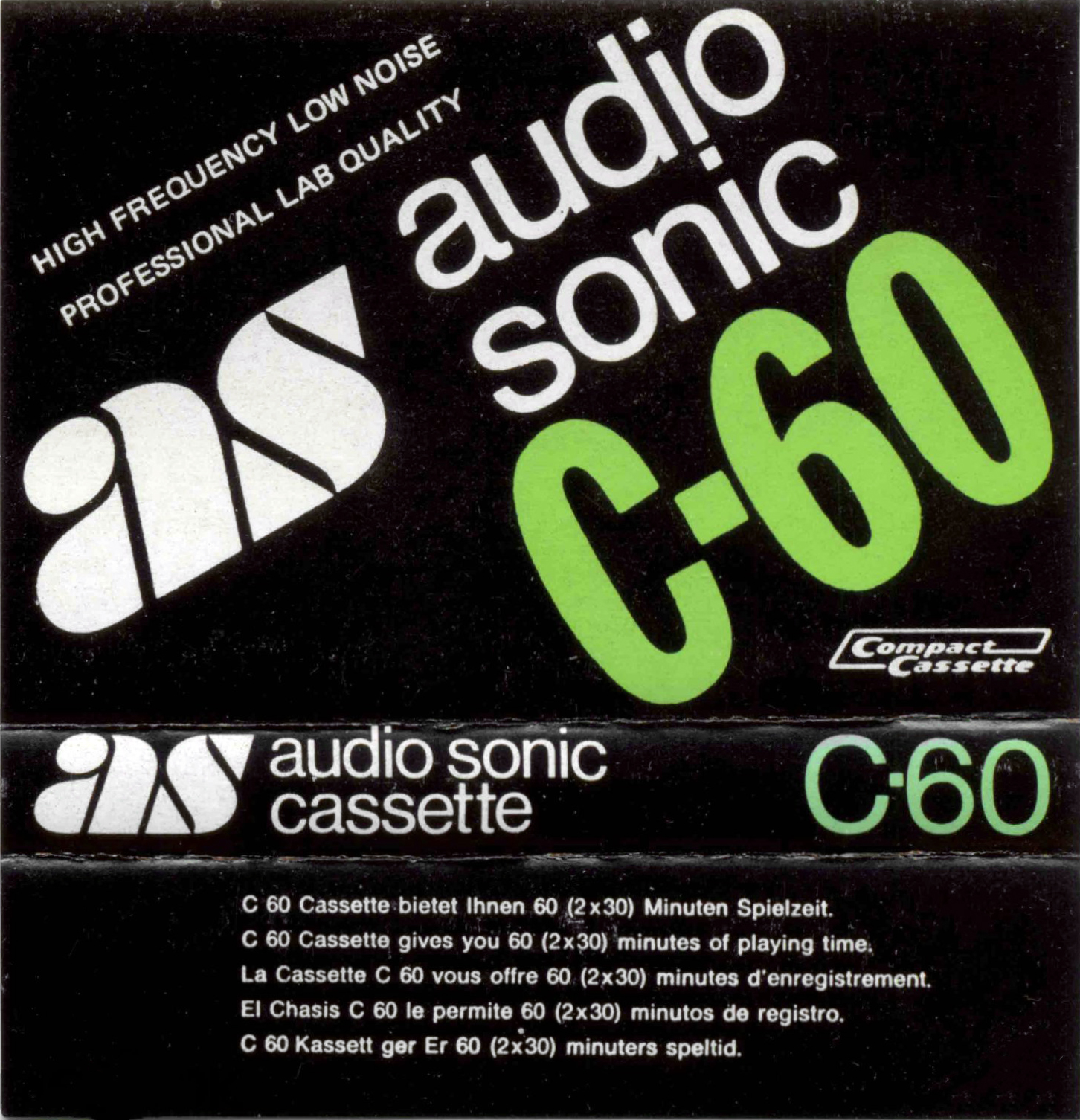 Compact Cassette Audio Sonic 60 "white" Type I Normal Europe