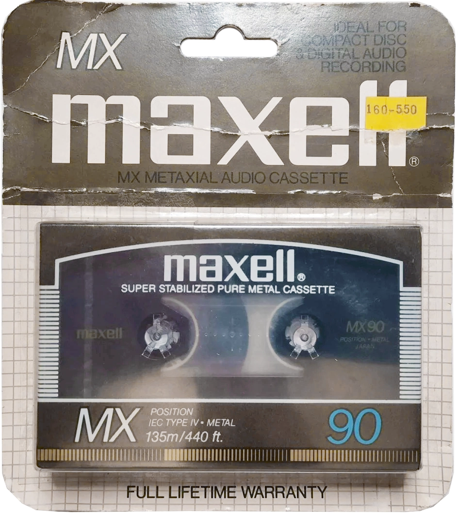 Blister Maxell MX 90 Type IV Metal 1986 USA