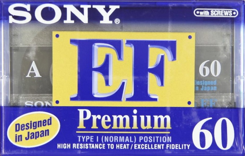 Compact Cassette Sony EF 60 "Premium C-60EFPSA" Type I Normal 1997 Worldwide