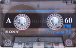 Compact Cassette Sony EF 60 "Premium C-60EFPSA" Type I Normal 1997 Worldwide