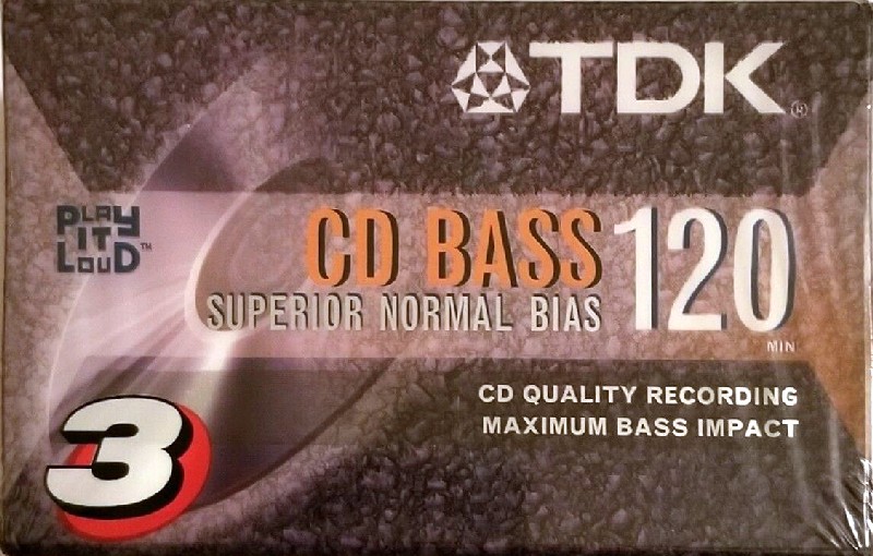 3 pack TDK CD Bass 120 Type I Normal 2008 North America