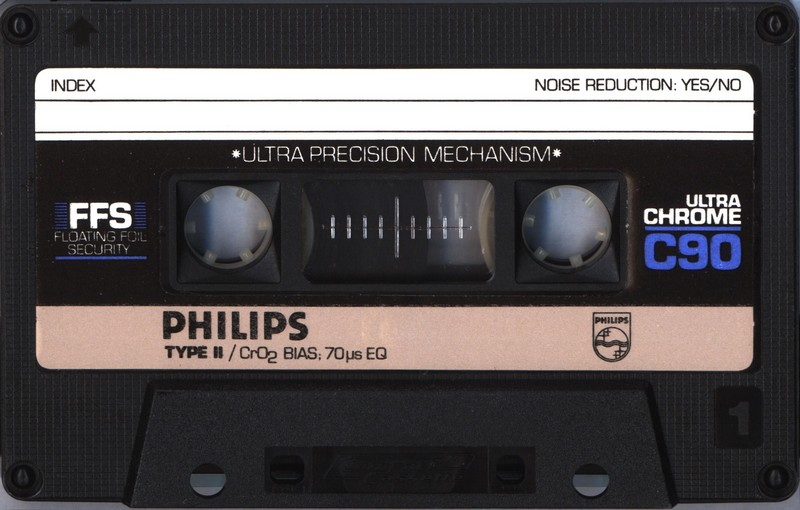 Compact Cassette Philips Ultra Chrome 90 Type II Chrome 1981 Europe