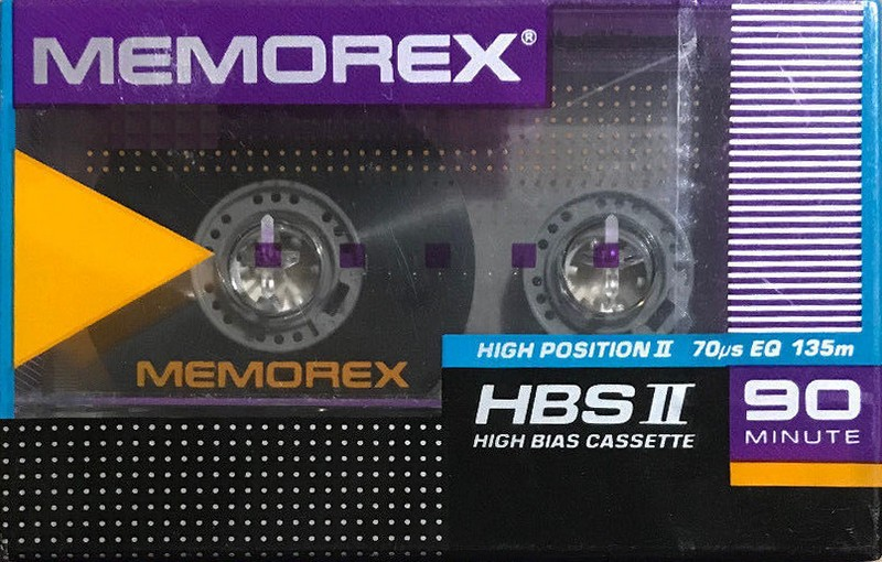 Compact Cassette Memorex HBS II 90 Type II Chrome 1989 North America