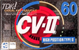 Compact Cassette TDK CV-II 60 "CV2-60A" Type II Chrome 1992 Japan