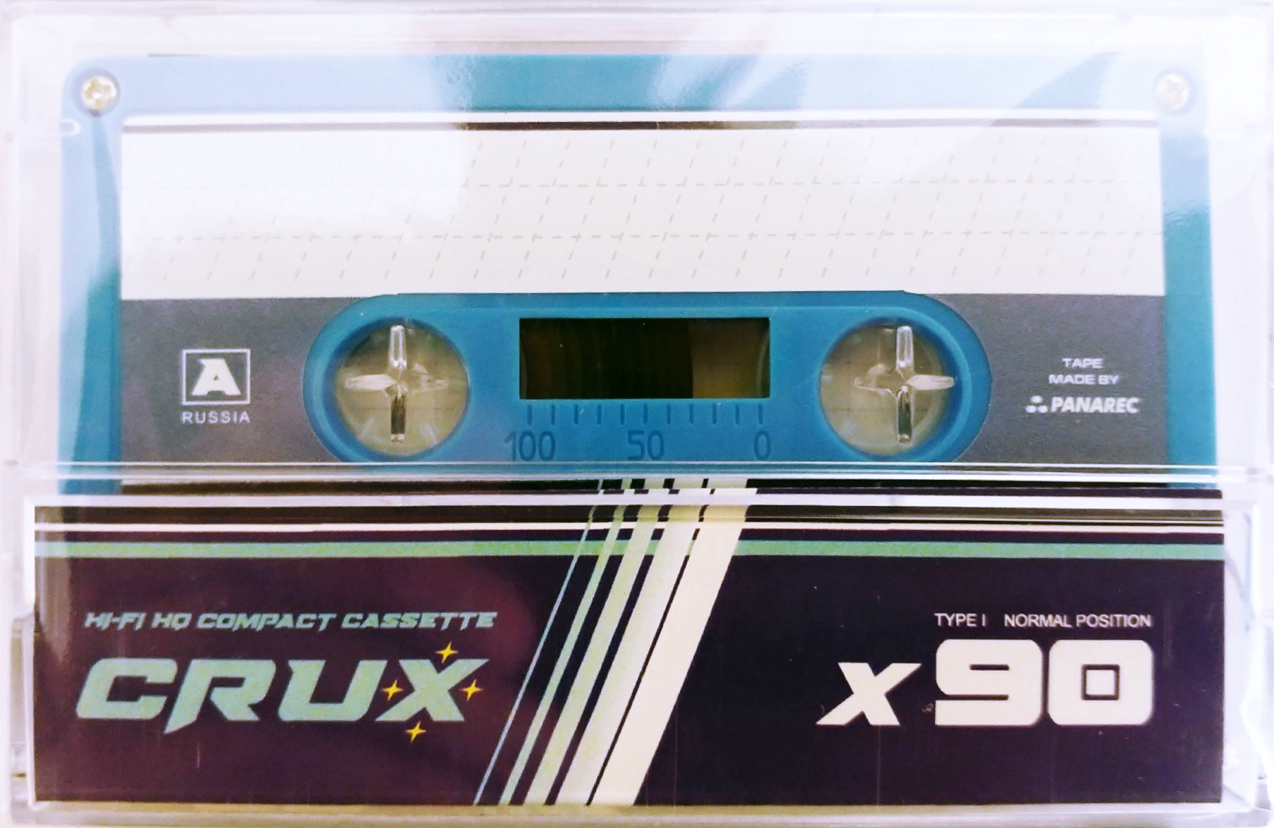 Compact Cassette CRUX X 90 "blue" Type I Normal 2023 Worldwide
