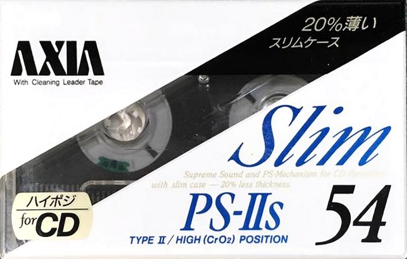 Compact Cassette AXIA PS-IIs 54 "PS-2S A 54" Type II Chrome 1990 Japan