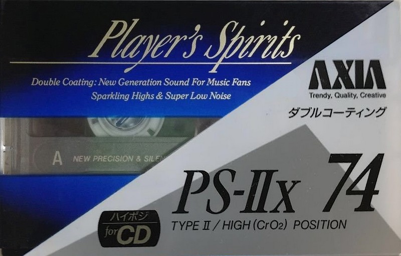 Compact Cassette AXIA PS-IIx 74 "PS-2X A 74" Type II Chrome 1991 Japan