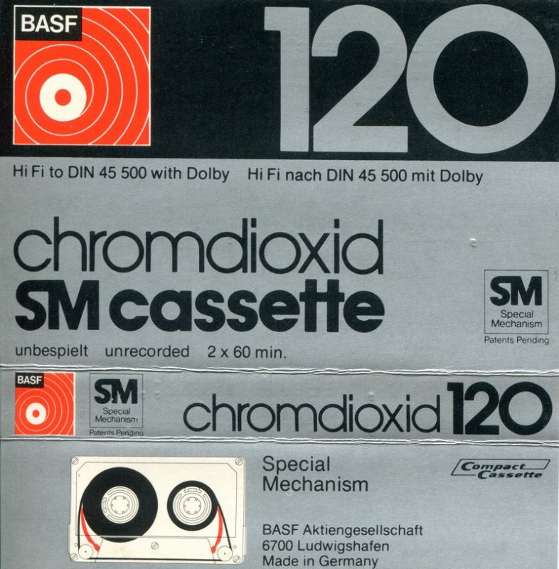 Compact Cassette BASF Chromdioxid 120 Type II Chrome 1975 Europe