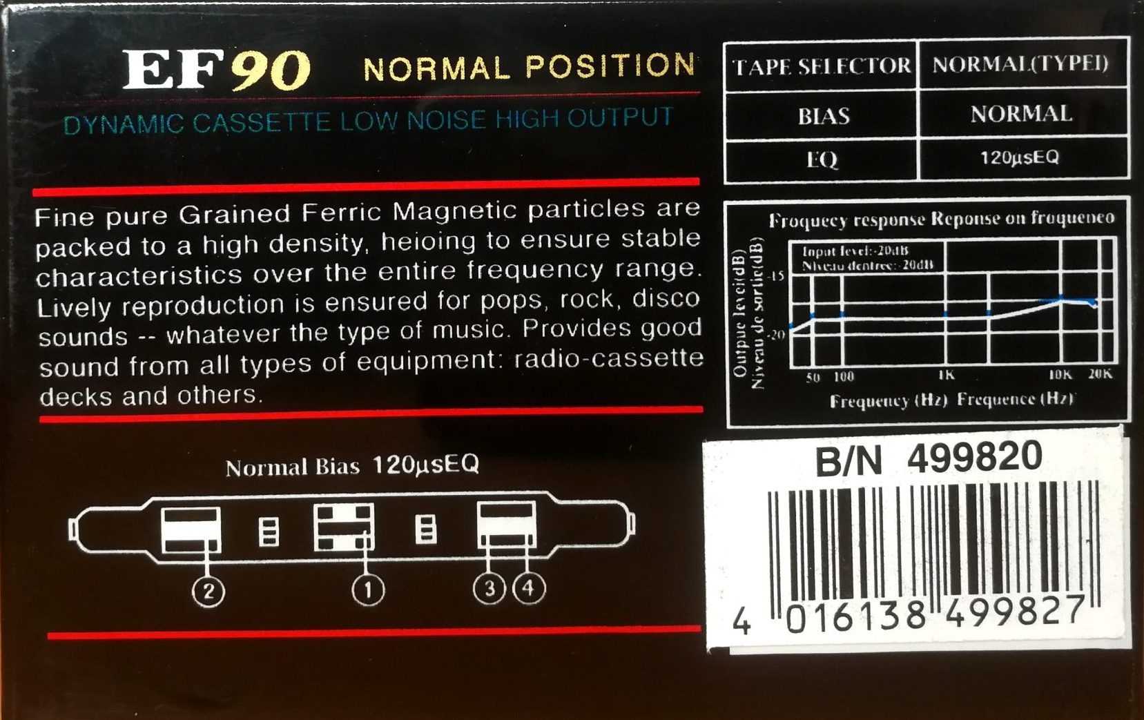 Compact Cassette Super EF 90 Type I Normal Europe