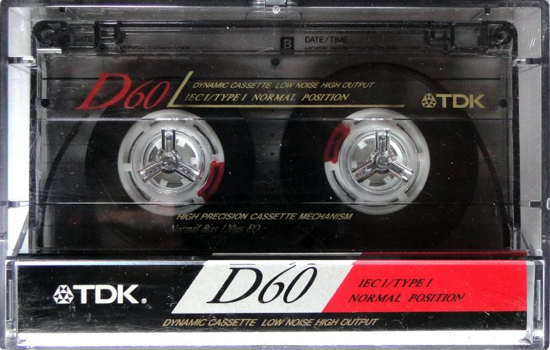 Compact Cassette TDK D 60 "D-60AS" Type I Normal 1990 Australia