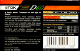Compact Cassette TDK D 60 "D-60AS" Type I Normal 1990 Australia