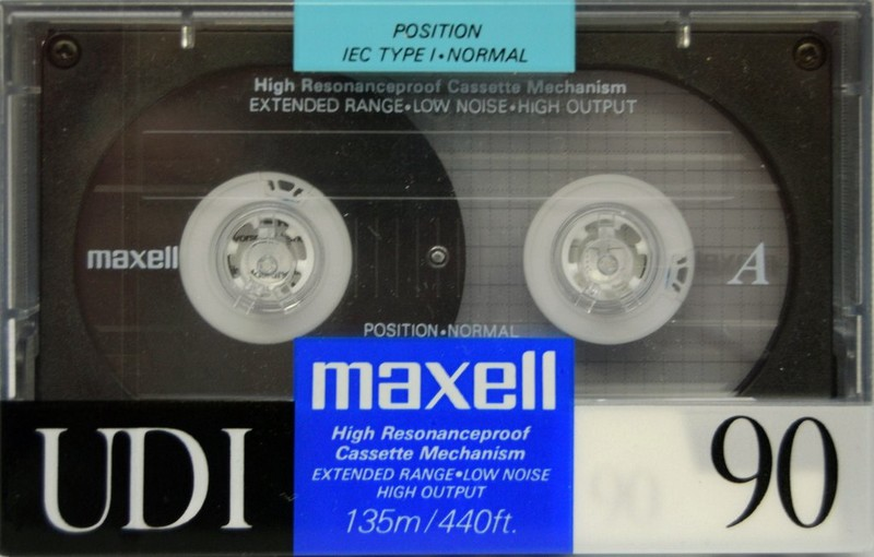 Compact Cassette Maxell UDI / UD1 90 Type I Normal 1988 Europe