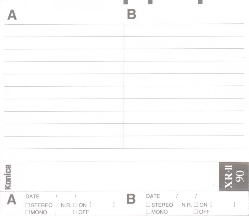 Compact Cassette Konica XR 90 "XR-II" Type II Chrome 1990 Europe