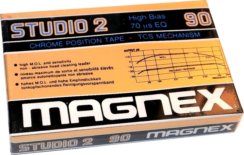 Compact Cassette Magnex Studio 2 90 Type II Chrome 1984 Europe