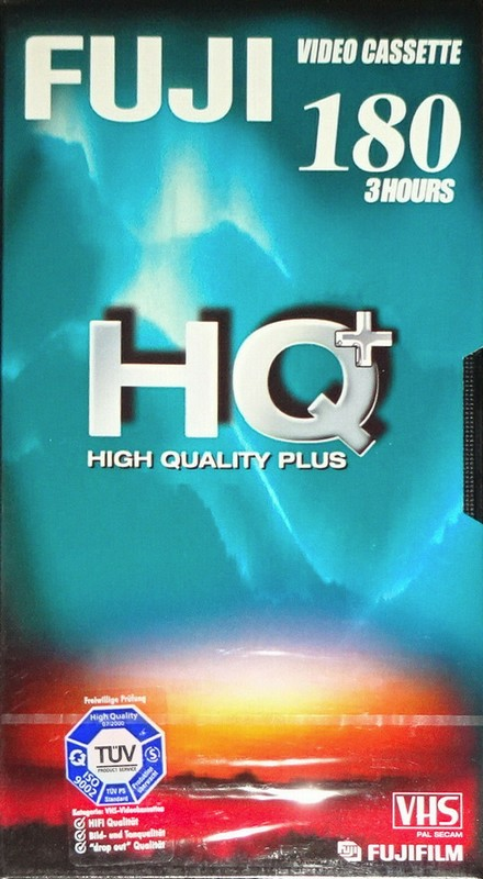 VHS, Video Home System Fuji HQ+ 180 "HQ+ E-180" Type I Normal 2002 Europe